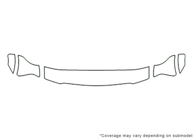 aviator Avery Dennison Clear Bra Hood Precut PPF Diagram
