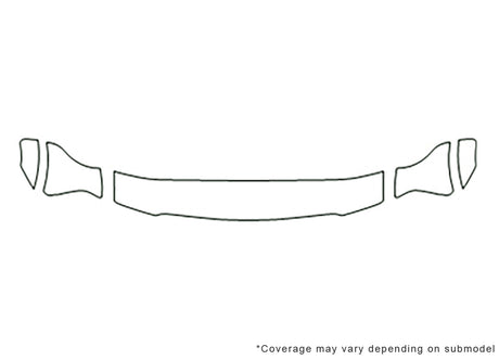 aviator Avery Dennison Clear Bra Hood Precut PPF Diagram