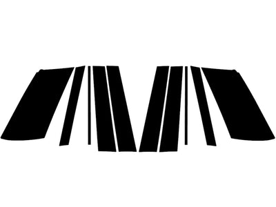 lincoln aviator 2020-2023 Brushed Aluminum Black Pillar Trim Diagram