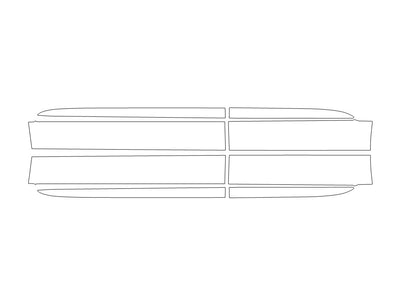 aviator 3M Clear Bra Door Cup Precut PPF Diagram