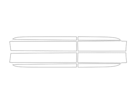 aviator 3M Clear Bra Door Cup Precut PPF Diagram
