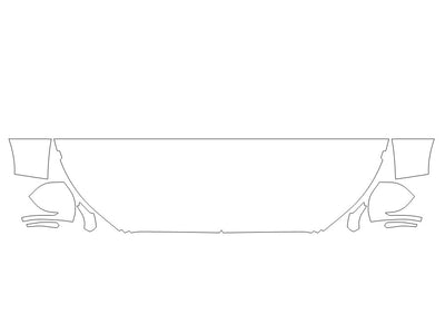 aviator 3M Clear Bra Hood Precut PPF Diagram