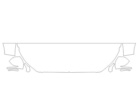 aviator 3M Clear Bra Hood Precut PPF Diagram