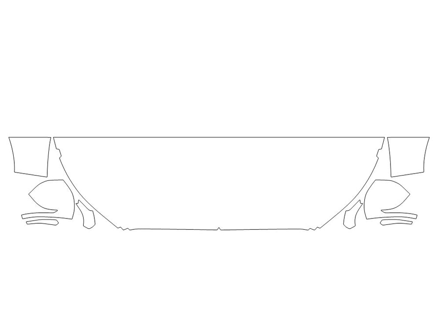 aviator Avery Dennison Clear Bra Hood Precut PPF Diagram
