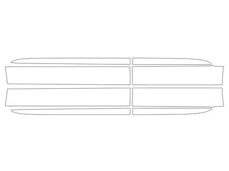 aviator 3M Clear Bra Door Cup Precut PPF Diagram