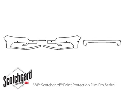continental 3M Clear Bra Bumper Precut PPF Diagram