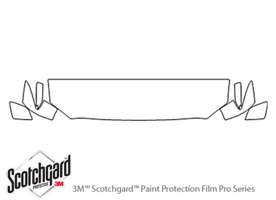 continental 3M Clear Bra Hood Precut PPF Diagram