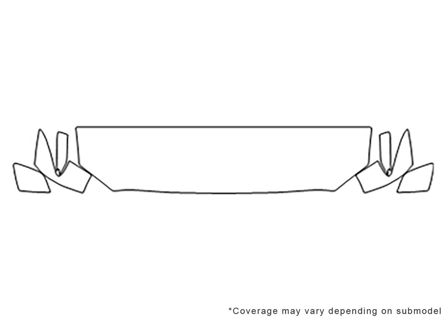 continental 3M Clear Bra Hood Precut PPF Diagram