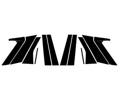 lincoln corsair 2020-2024 Brushed Aluminum Black Pillar Trim Diagram