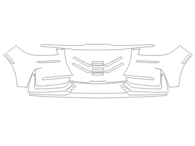 corsair Avery Dennison Clear Bra Bumper Precut PPF Diagram