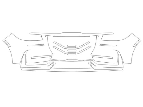 corsair Avery Dennison Clear Bra Bumper Precut PPF Diagram