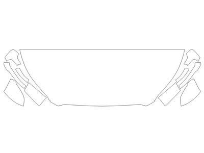 corsair 3M Clear Bra Hood Precut PPF Diagram