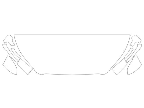 corsair 3M Clear Bra Hood Precut PPF Diagram