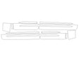 corsair 3M Clear Bra Door Cup Precut PPF Diagram