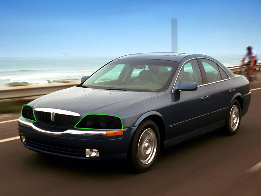 lincoln ls 2000-2002 Headlight Tint Location