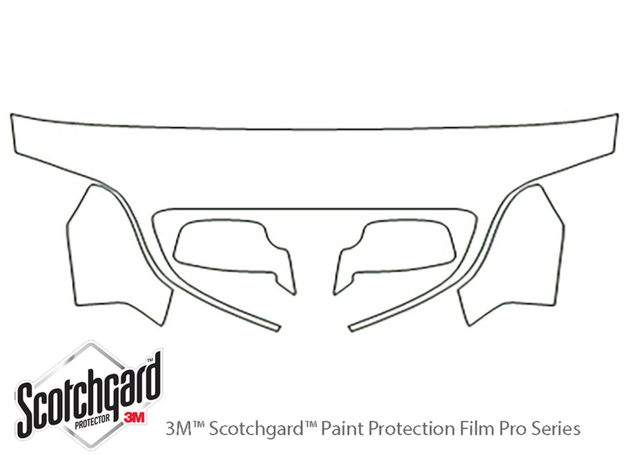 ls 3M Clear Bra Hood Precut PPF Diagram
