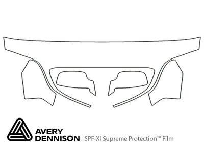 ls Avery Dennison Clear Bra Hood Precut PPF Diagram