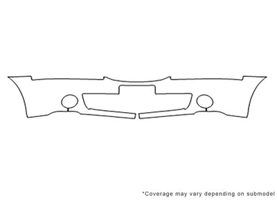 ls Avery Dennison Clear Bra Bumper Precut PPF Diagram