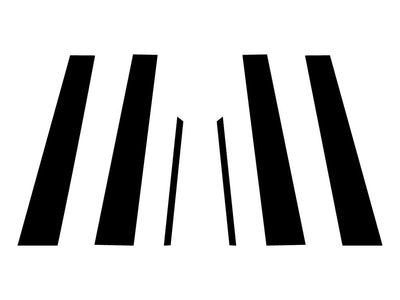 lincoln ls 2000-2006 Matte Black Pillar Trim Diagram