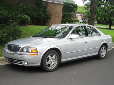 lincoln ls 2000-2006 Brushed Aluminum Black Pillar Trim