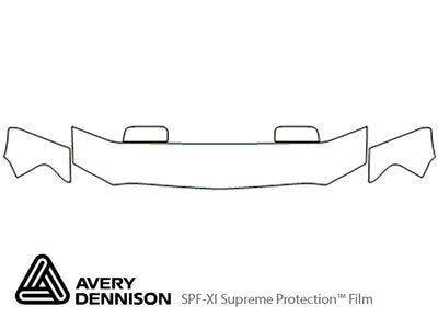 mark lt Avery Dennison Clear Bra Hood Precut PPF Diagram