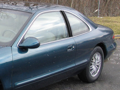 lincoln mark viii 1993-1998 Brushed Aluminum Black Pillar Cover Diagram