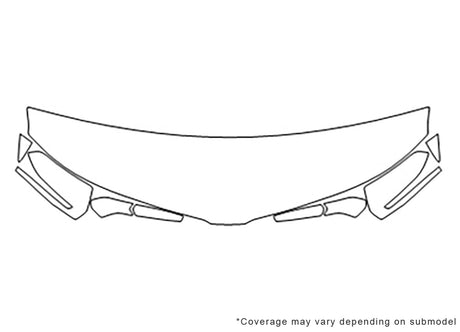 mkc Avery Dennison Clear Bra Hood Precut PPF Diagram