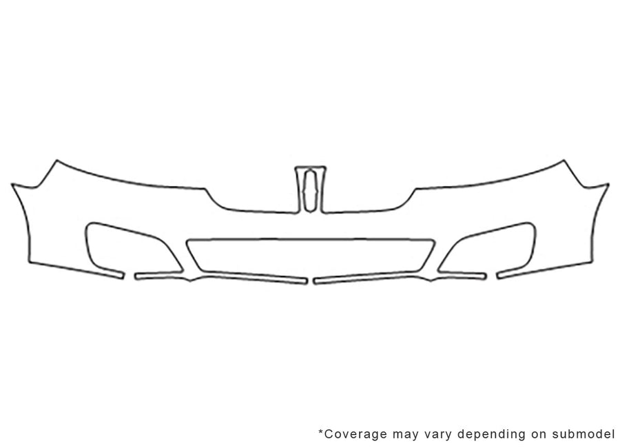 mks 3M Clear Bra Bumper Precut PPF Diagram
