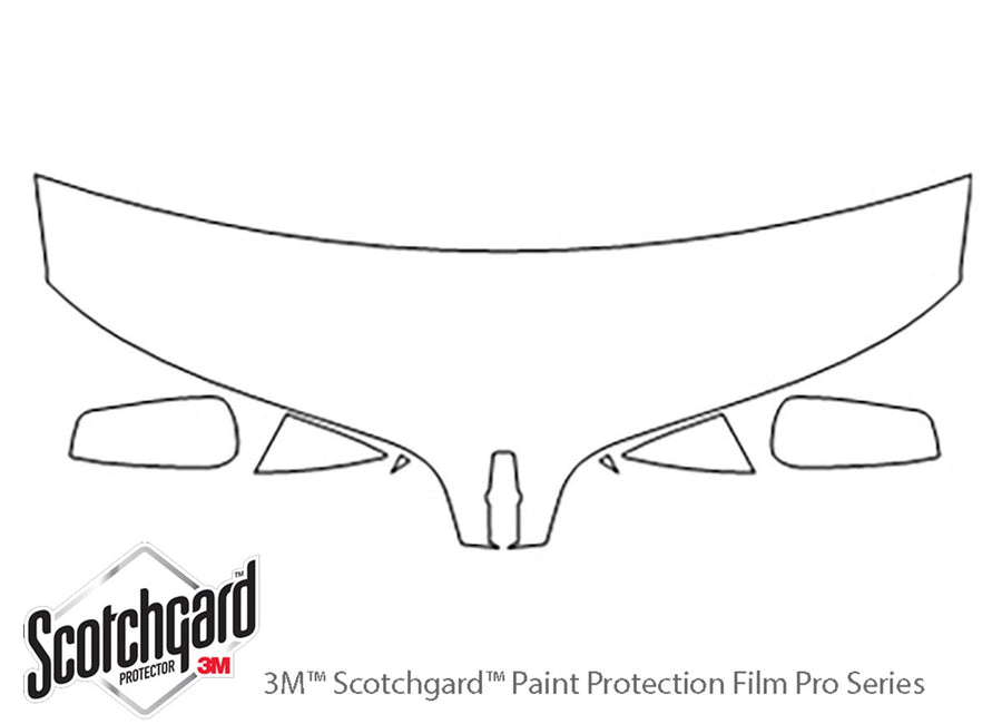 mks 3M Clear Bra Hood Precut PPF Diagram