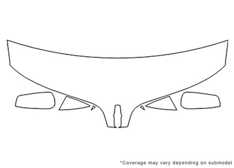 mks 3M Clear Bra Hood Precut PPF Diagram