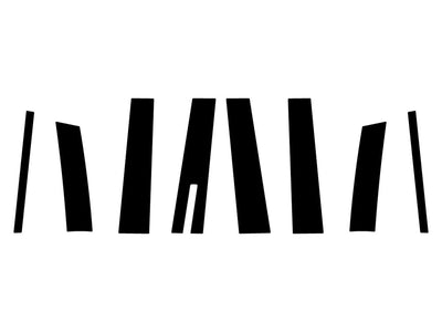 lincoln mkt 2010-2019 Brushed Aluminum Black Pillar Trim Diagram