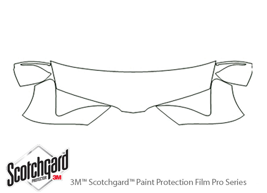 mkt 3M Clear Bra Hood Precut PPF Diagram