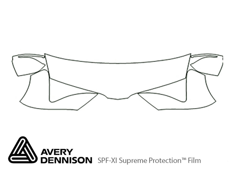 mkt Avery Dennison Clear Bra Hood Precut PPF Diagram