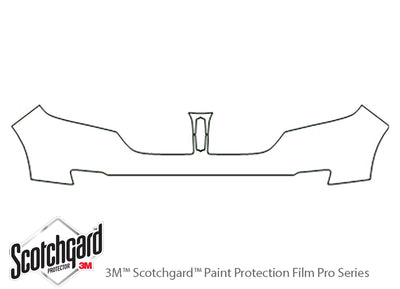 mkx 3M Clear Bra Bumper Precut PPF Diagram