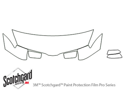 mkx 3M Clear Bra Hood Precut PPF Diagram