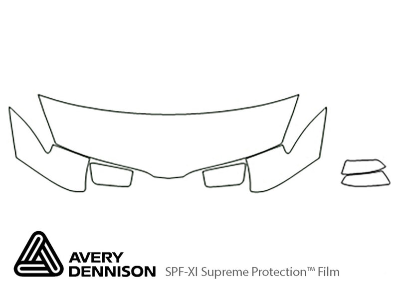 mkx Avery Dennison Clear Bra Hood Precut PPF Diagram