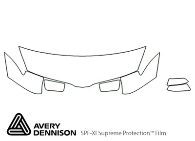mkx Avery Dennison Clear Bra Hood Precut PPF Diagram