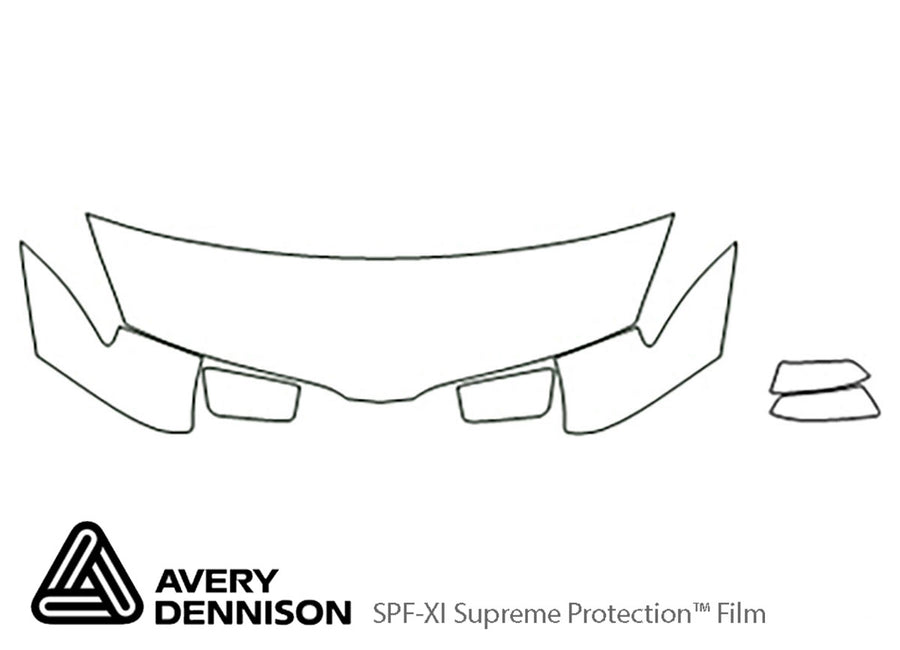 mkx Avery Dennison Clear Bra Hood Precut PPF Diagram