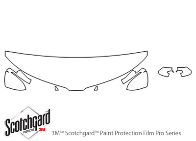 mkx 3M Clear Bra Hood Precut PPF Diagram