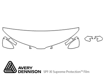 mkx Avery Dennison Clear Bra Hood Precut PPF Diagram