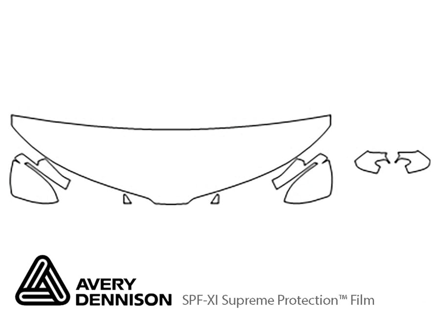 mkx Avery Dennison Clear Bra Hood Precut PPF Diagram