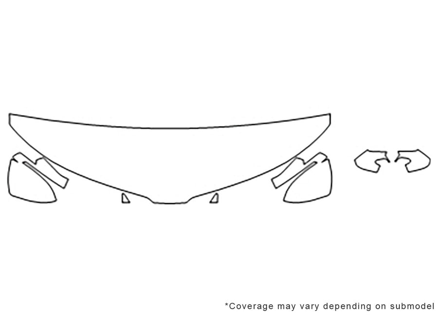 mkx 3M Clear Bra Hood Precut PPF Diagram