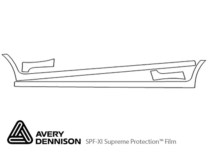 mkz Avery Dennison Clear Bra Door Cup Precut PPF Diagram