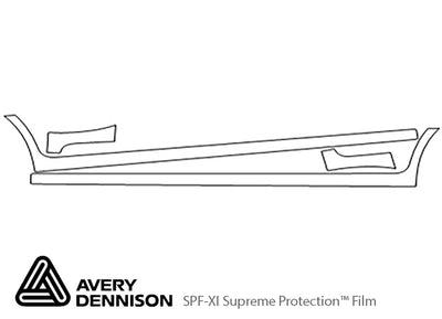 mkz Avery Dennison Clear Bra Door Cup Precut PPF Diagram