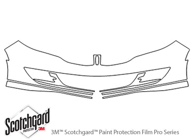 mkz 3M Clear Bra Bumper Precut PPF Diagram