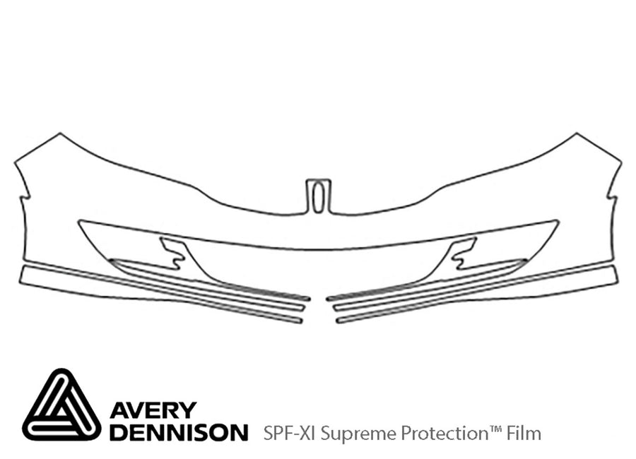 mkz Avery Dennison Clear Bra Bumper Precut PPF Diagram