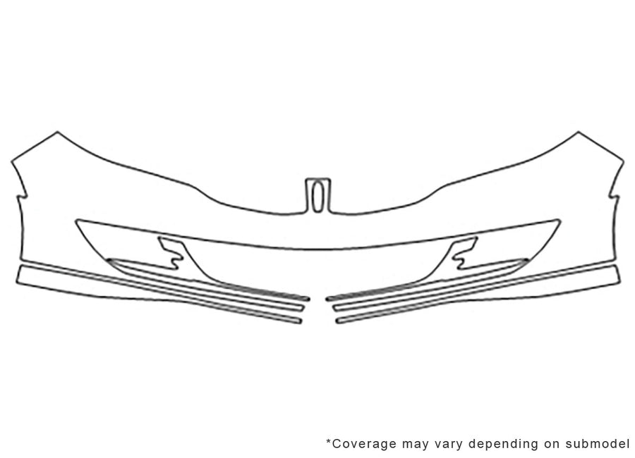 mkz 3M Clear Bra Bumper Precut PPF Diagram
