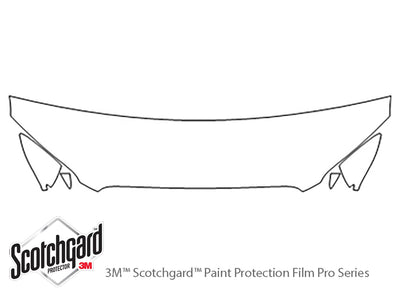 mkz 3M Clear Bra Hood Precut PPF Diagram