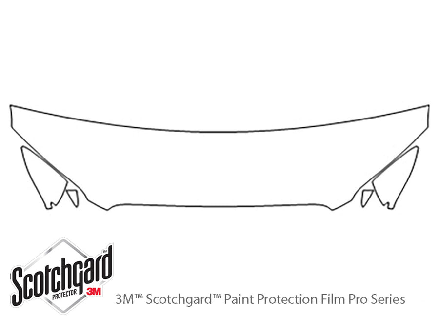 mkz 3M Clear Bra Hood Precut PPF Diagram