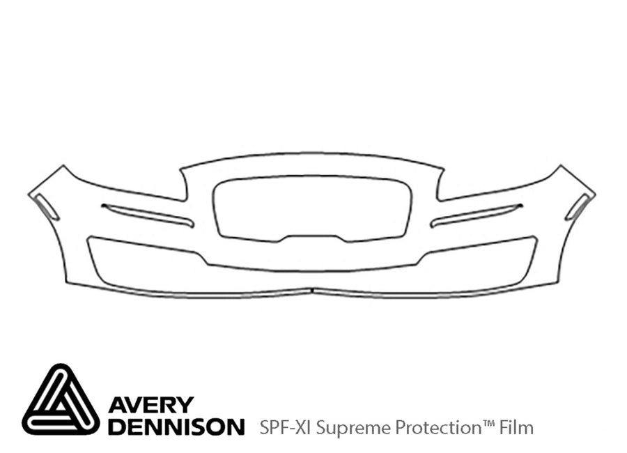 nautilus Avery Dennison Clear Bra Bumper Precut PPF Diagram